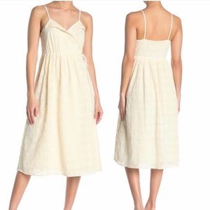 NWT Madewell embroidered pleated wrap dress
